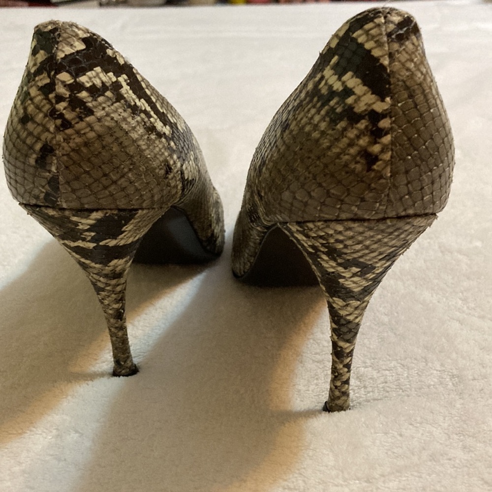 Stuart Weitzman Snakeskin Pumps, Brown And Beige,… - image 4